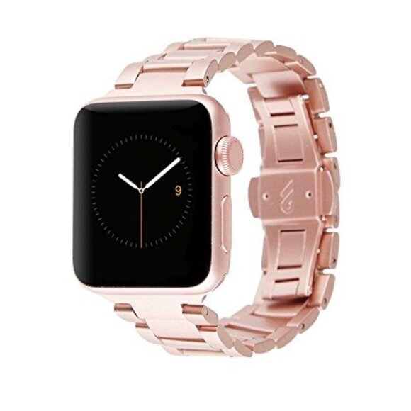 NWT Case-Mate Rose Gold Metal Linked Apple Watch Band Series 1-4  38-40 mm - Picture 1 of 5